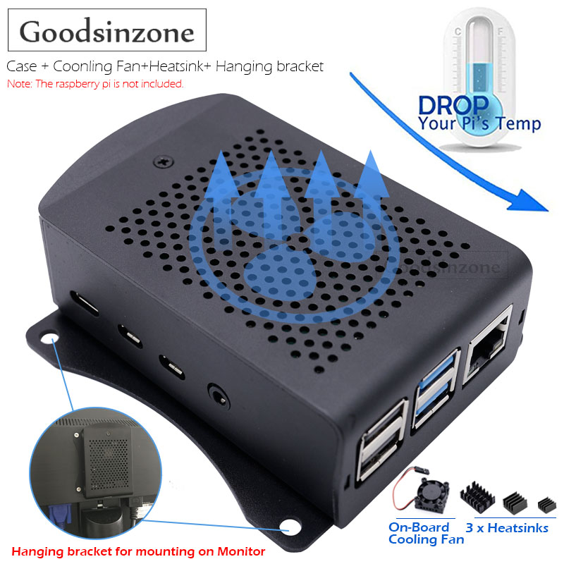 Argon One V3 M.2 Nvme Case - Caja de aluminio Raspberry Pi 4