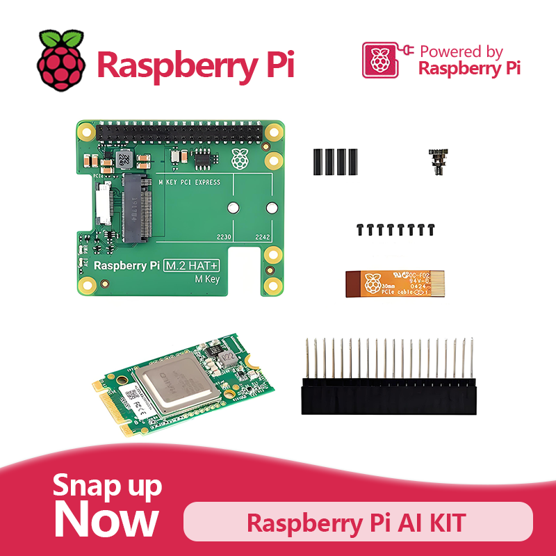 Raspberry Pi Ai Kit Hailo-8L - Raspberry Pi AI Kit combina sombrero