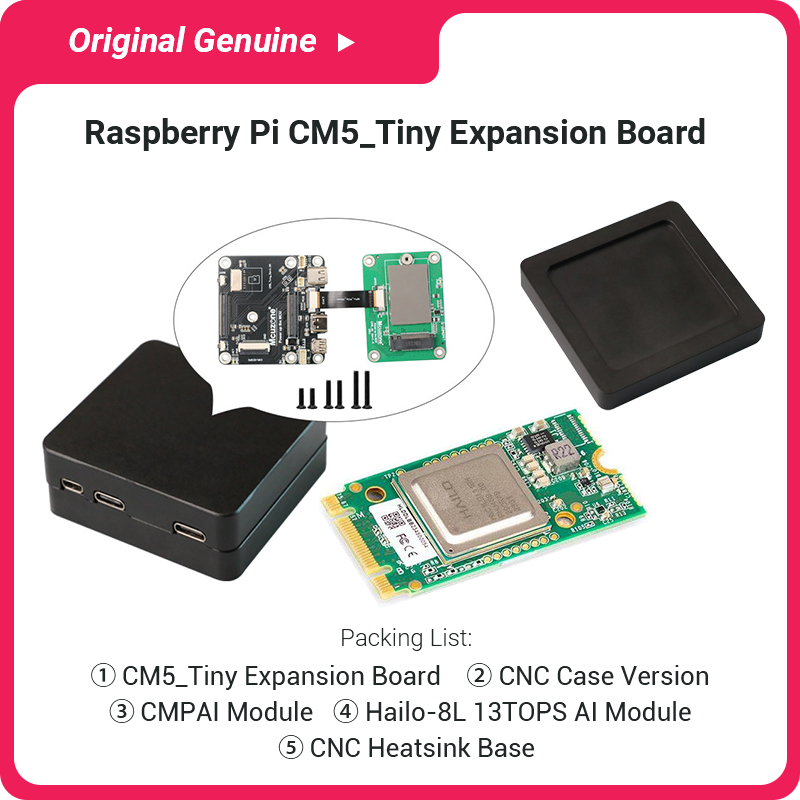 Raspberry Pi Ai Kit Hailo-8L - Kit Completo CM5 Tiny con Módulo