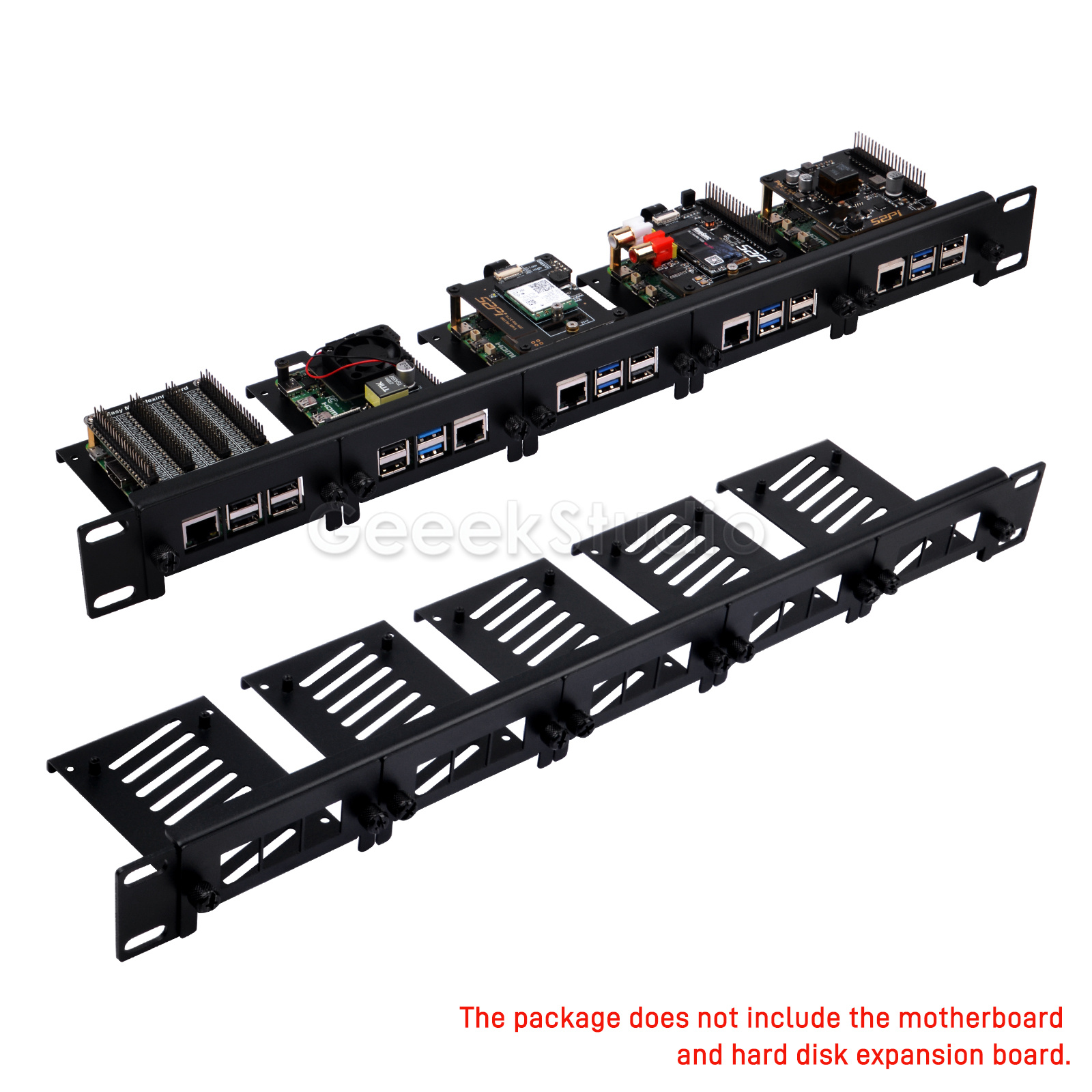 Raspberry Pi Rackmount 1U 19 Inch - Soporte en rack 1U para Raspberry