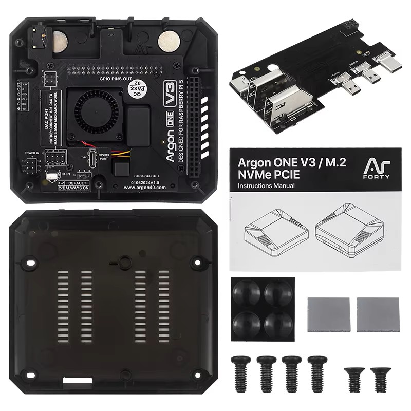 Argon One V3 M.2 Nvme Case - Caja Metálica Argon ONE V3 para