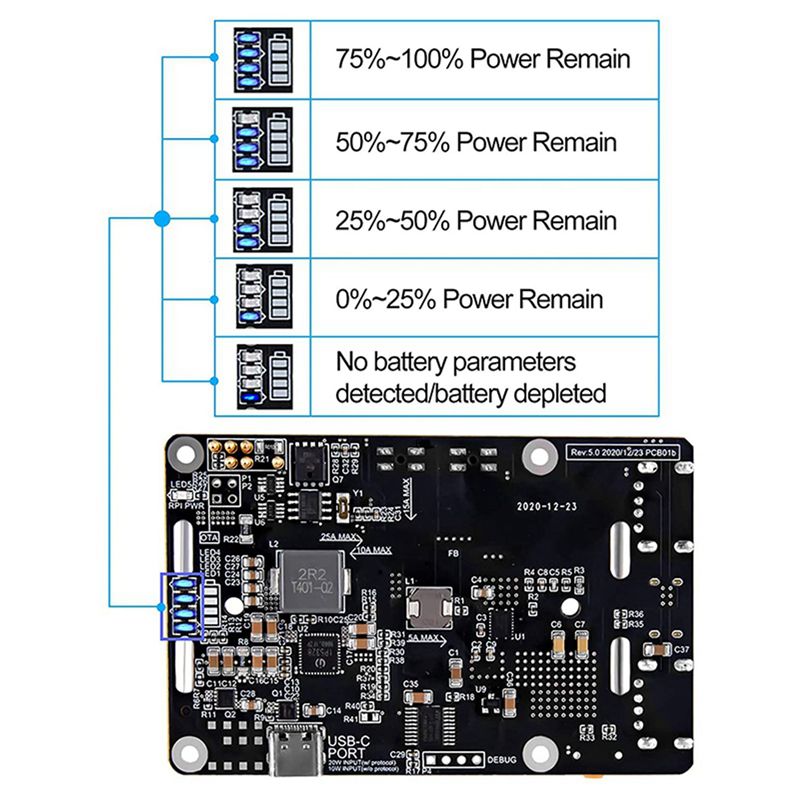 AA08-2X Para Raspberry Pi 4, F - Raspberry Pi Uninterrupted Power Supply Ups 18650 reseña y precio