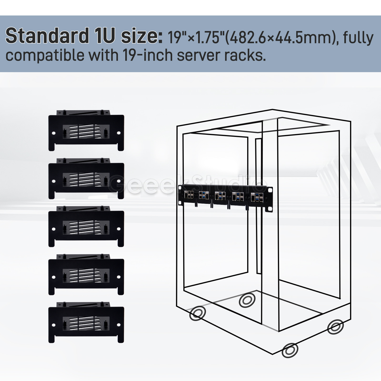 Soporte en rack 1U para Raspbe - Raspberry Pi Rackmount 1U 19 Inch reseña y precio