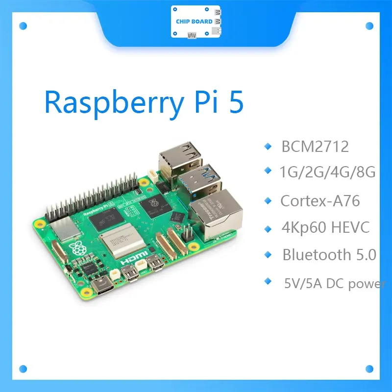 Placa Raspberry Pi 5 Cortex-A7 - Raspberry Pi 5 8Gb Board reseña y precio